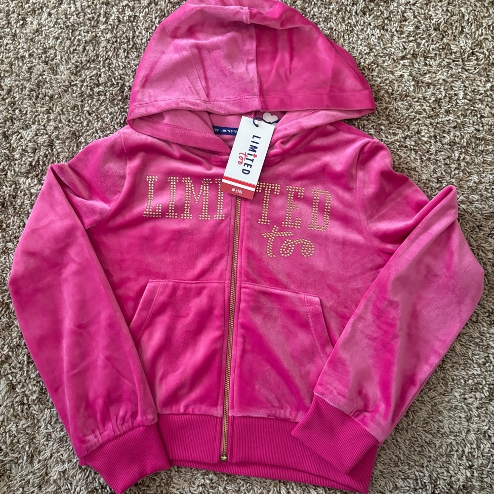 Limited Too Sparkling Pink Kids Hoodie